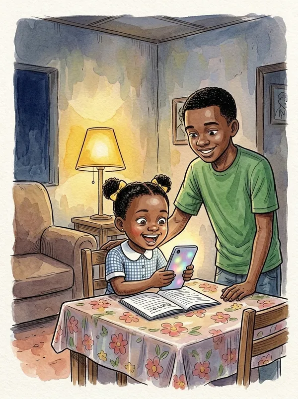 Illustration du conte « Ivana et les beignets de Maman », planche 3