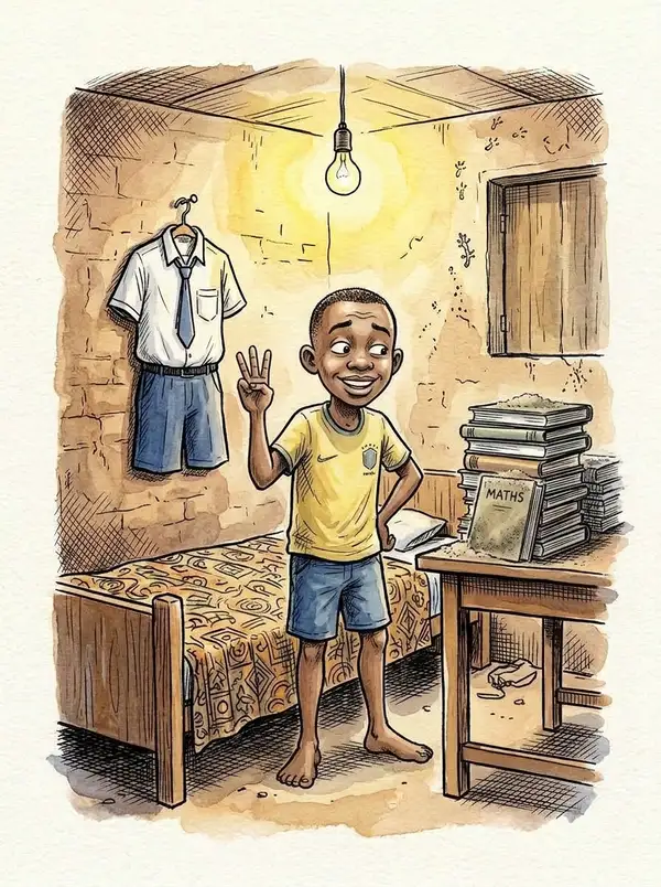 Illustration du conte « Kevin et Dieu », planche 4