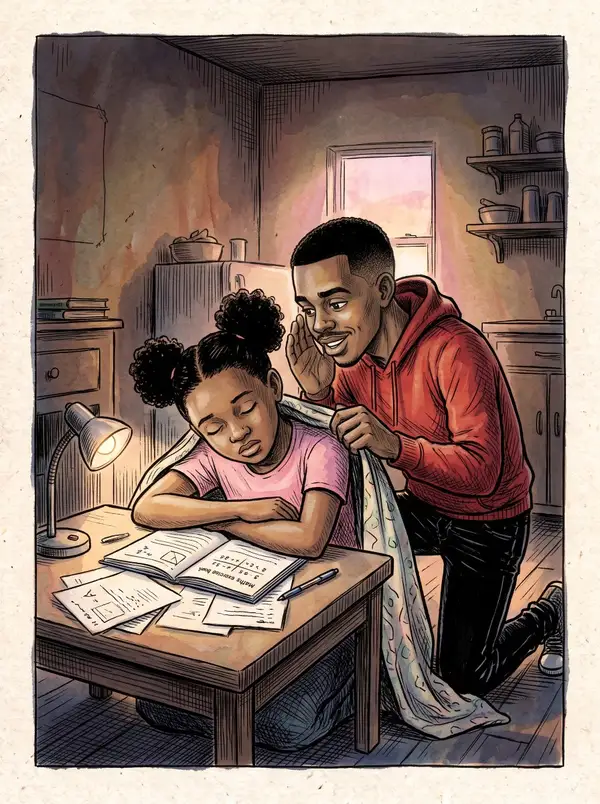 Illustration du conte « La nuit folle de Juju le Boss », planche 19